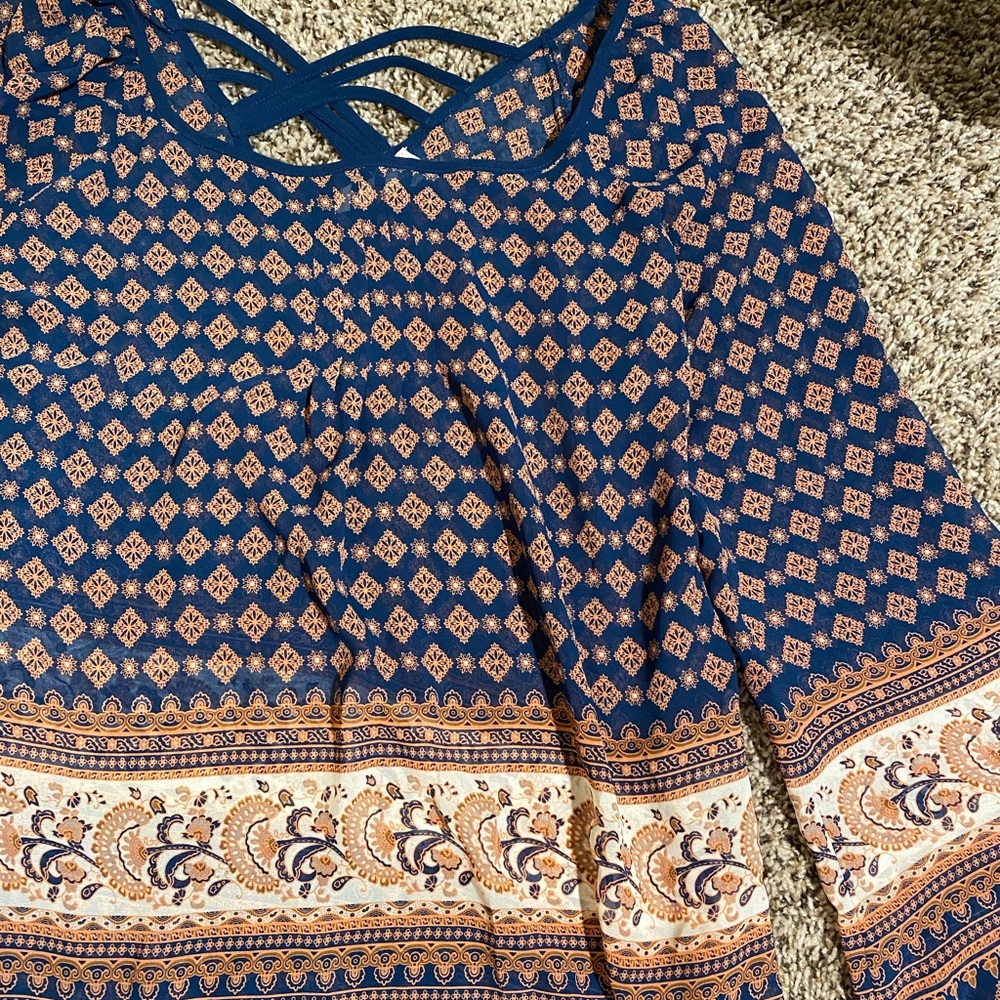 Sweet Journey sheer long sleeve blouse
